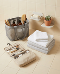 The Bathroom Kit Bundle — shower caddy, towels and toiletry bag
